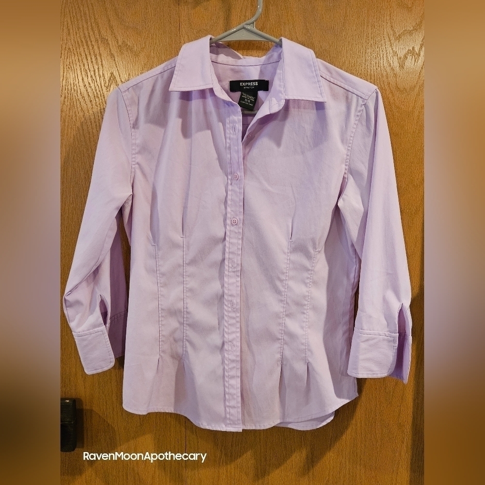 Express Purple Dress Shirt - Picture 5 of 8